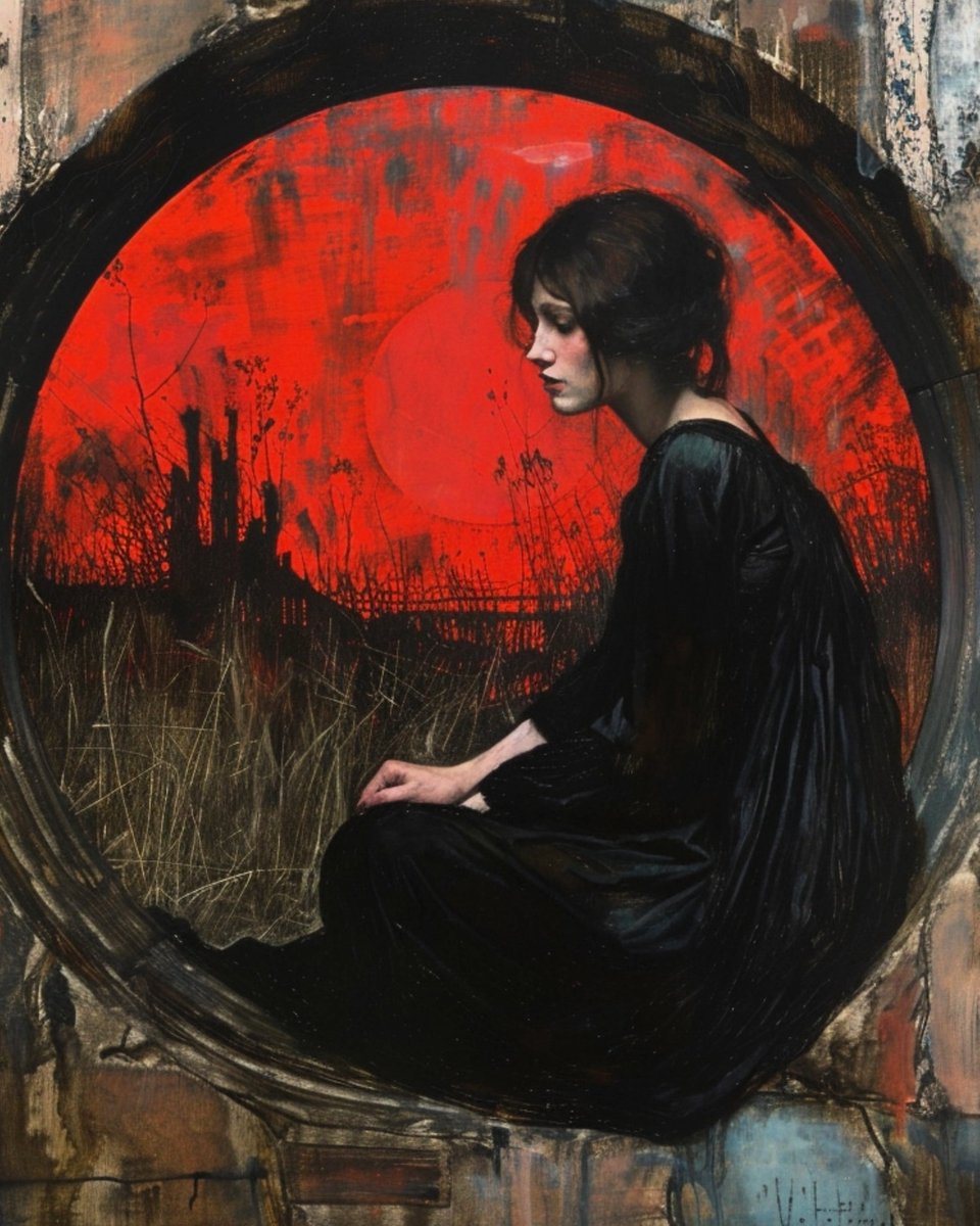 Red Circle. Emile Corsi.🖌️🌹