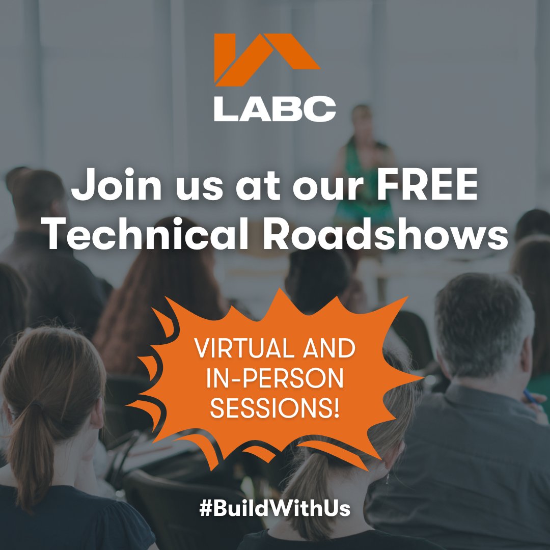 LABC’s FREE in-person #TechnicalSeminar for those working in the #WestMidlands region takes place in Solihull. Hear from our speakers on 18 April: @LABC_Warranty, @ACTISINSULATION & @WeAreInstaGroup Book now: Book now: ow.ly/CA6B50Rcrrs #buildwithus #construction