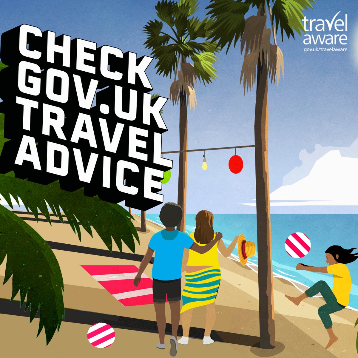 Heading abroad this April?

Check Travel Advice for all the latest information on your destination – including local laws, entry requirements and safety and security.

You can also sign up for email alerts and be notified of any changes

ow.ly/hNon50RcreF

#TravelAware