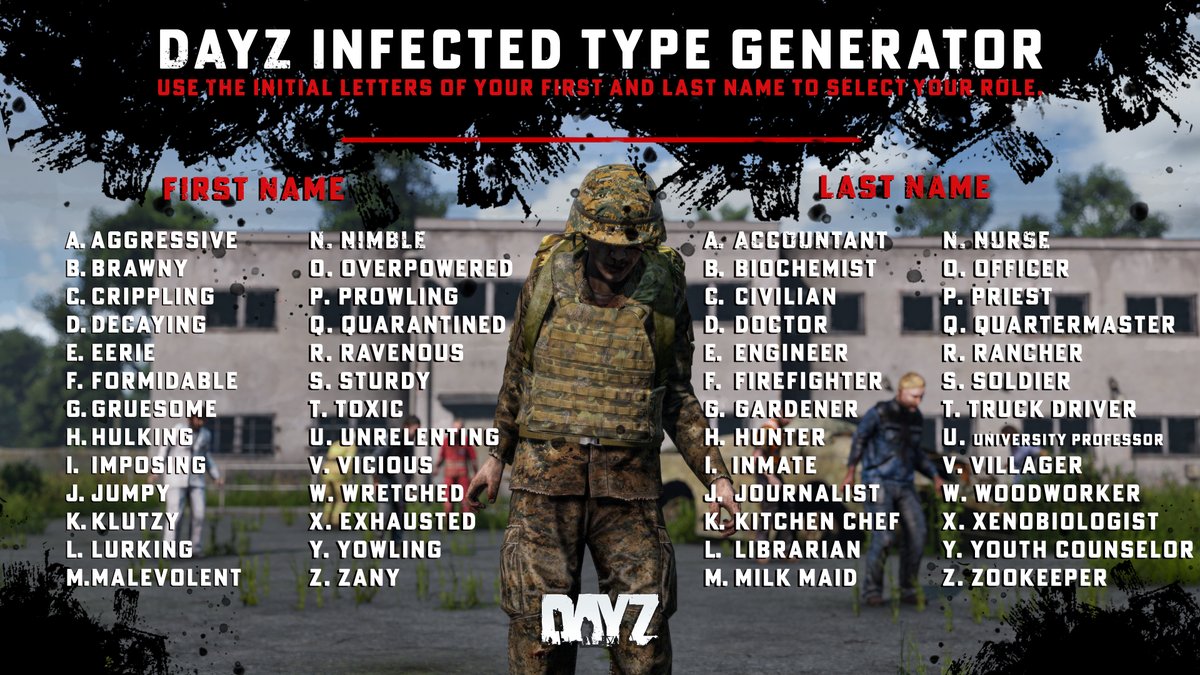 Which #DayZ infected type are you?🧟😉 #MyDayZ #SurvivorGaming