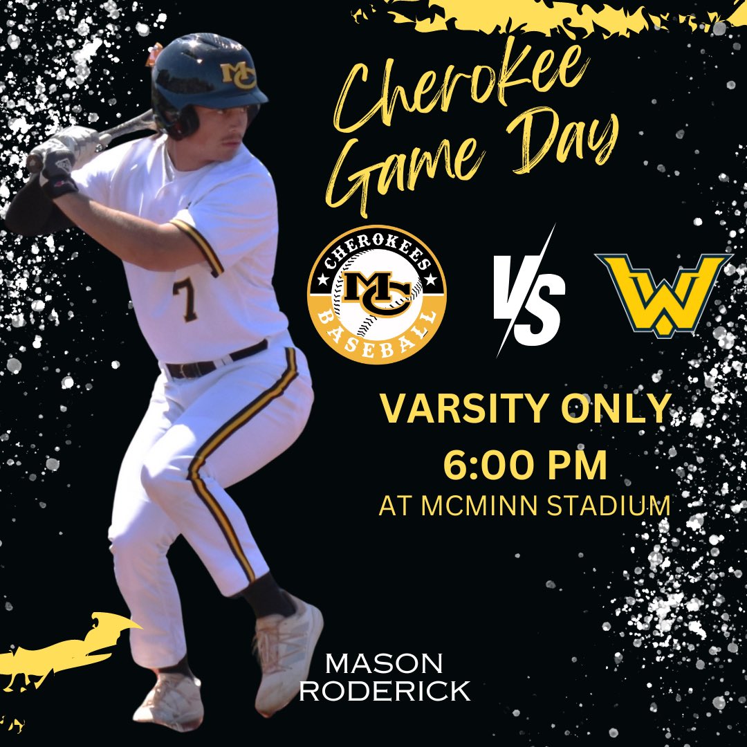 McMinnCountyBaseball (@mcminncobsbl) on Twitter photo Looking to continue their winning ways in District, <a href="/MasonRoderick8/">Mason Roderick</a> and the Cherokees are at home tonight. Looking to continue their winning ways in District, <a href="/MasonRoderick8/">Mason Roderick</a> and the Cherokees are at home tonight.