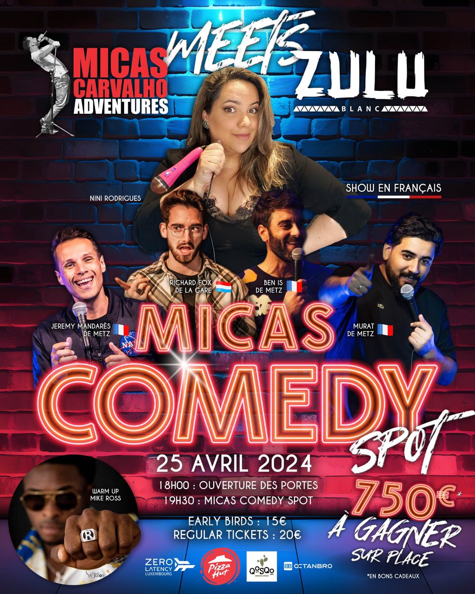 Micas Comedy Spot is back !!! 🎫 Tickets on Instagram’s bio 🎫 Let’s show what’s Stand Up Comedy in Luxembourg 🇱🇺 . . . . . #luxembourg #letzebuerg #lëtzebuerg #luxembourgcity #luxembourgville #standup #comedy #comedyclub #comedyshow #comedie #standupcomedy