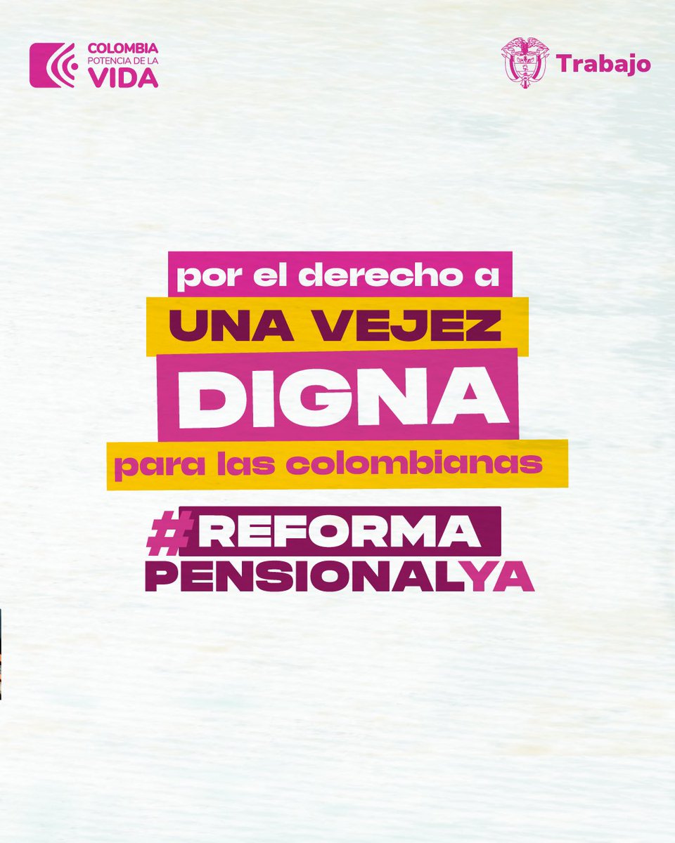 Las mujeres que toda la vida se han dedicado a las labores del cuidado y del hogar, son una de la poblaciones más afectadas por la carencia de garantías pensionales. Aguanta que nuestras mamis y abuelas tengan por fin una vejez digna. ¡Reforma pensional YA!