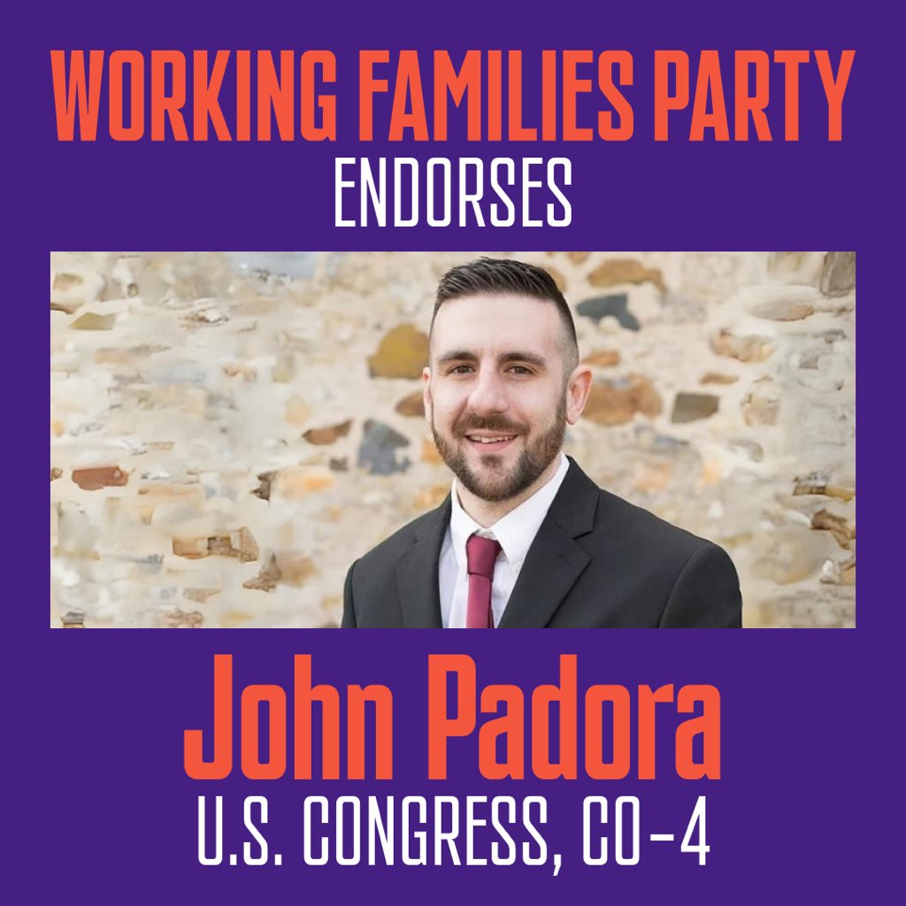 It is such an honor to receive the endorsement from Colorado Working Families Party. Too often politicians in Washington prioritize the needs of corporations and special interests over the needs of those who matter most. This endorsement is incredibly meaningful to me because it…