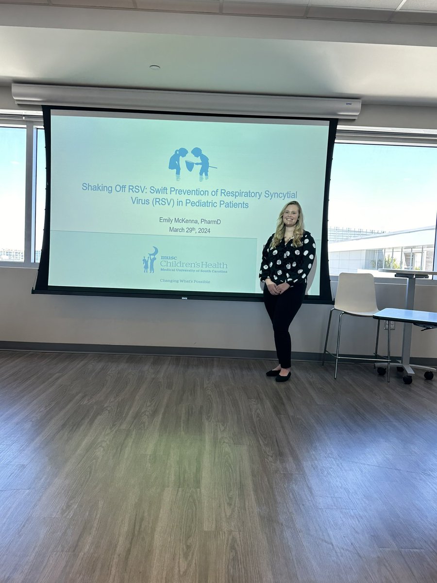 Thank you PGY1 Resident, Emily McKenna, for your seminar presentation!! We enjoyed getting to learn more about RSV and current literature updated for pediatric patients!✨💊