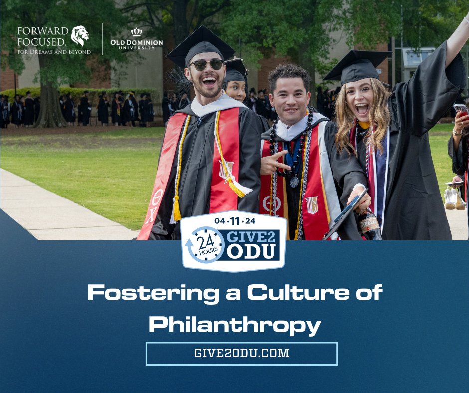 Monarchs, let's turn the tide of giving! 🌊 Join us in advocating #Give2ODU Day, a momentous occasion to uplift @ODU . Together, our collective generosity will be a force for positive change! 💙