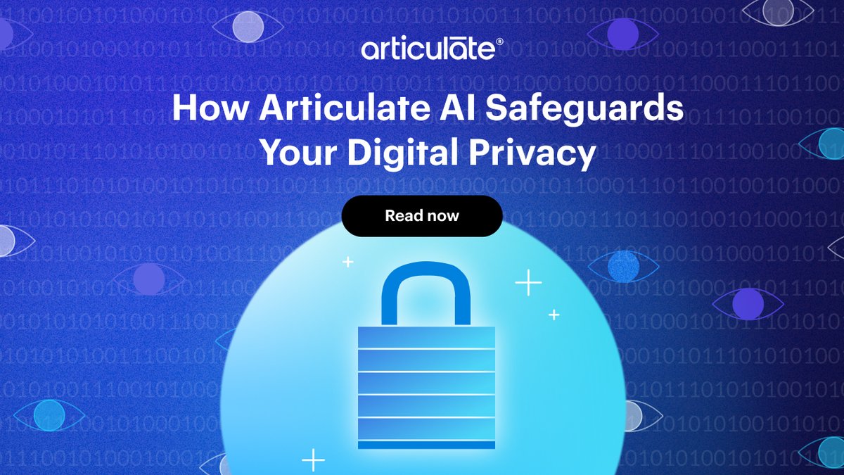 Your privacy 🔐 is Articulate’s priority–that’s why it’s at the center of all our products and features, including AI. Learn about Articulate’s AI security practices in this article. bit.ly/49wi5fK