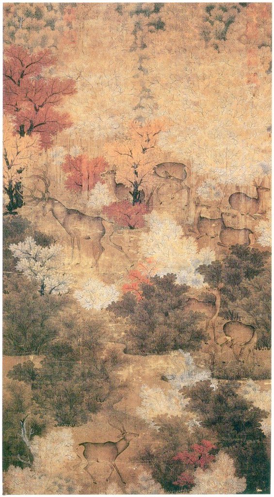 'Map of autumn forest deers' / Liao Dynasty painting (9th century) / chinese #fineart