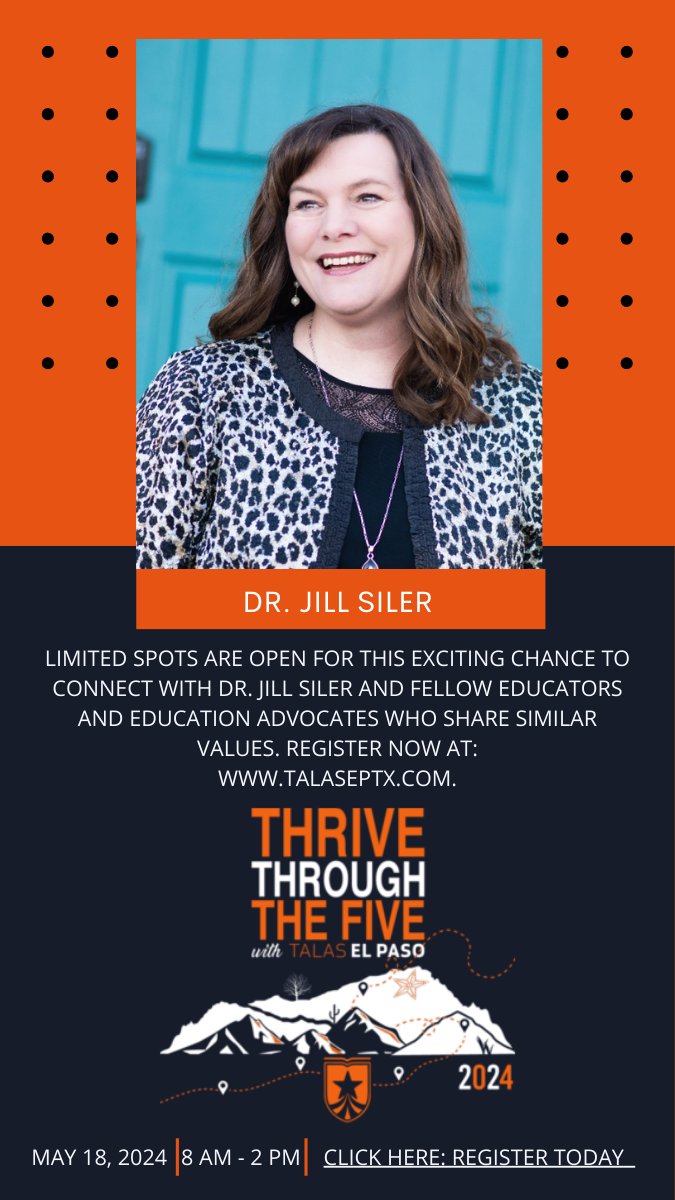 Limited spots available for the TALAS Thrive Through The Five Conference! Don't miss out on this incredible opportunity to enhance your leadership skills and connect with fellow educators. Hurry and secure your spot now at talaseptx.com before it's too late!