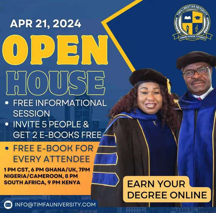 Win a scholarship! 🎓 Attend TIMFA Christian Univ. Open House & Apply! It's FREE!🏫 bit.ly/tcumay

#Scholarship #financialaid #faithbased
#college #opportunity #education
