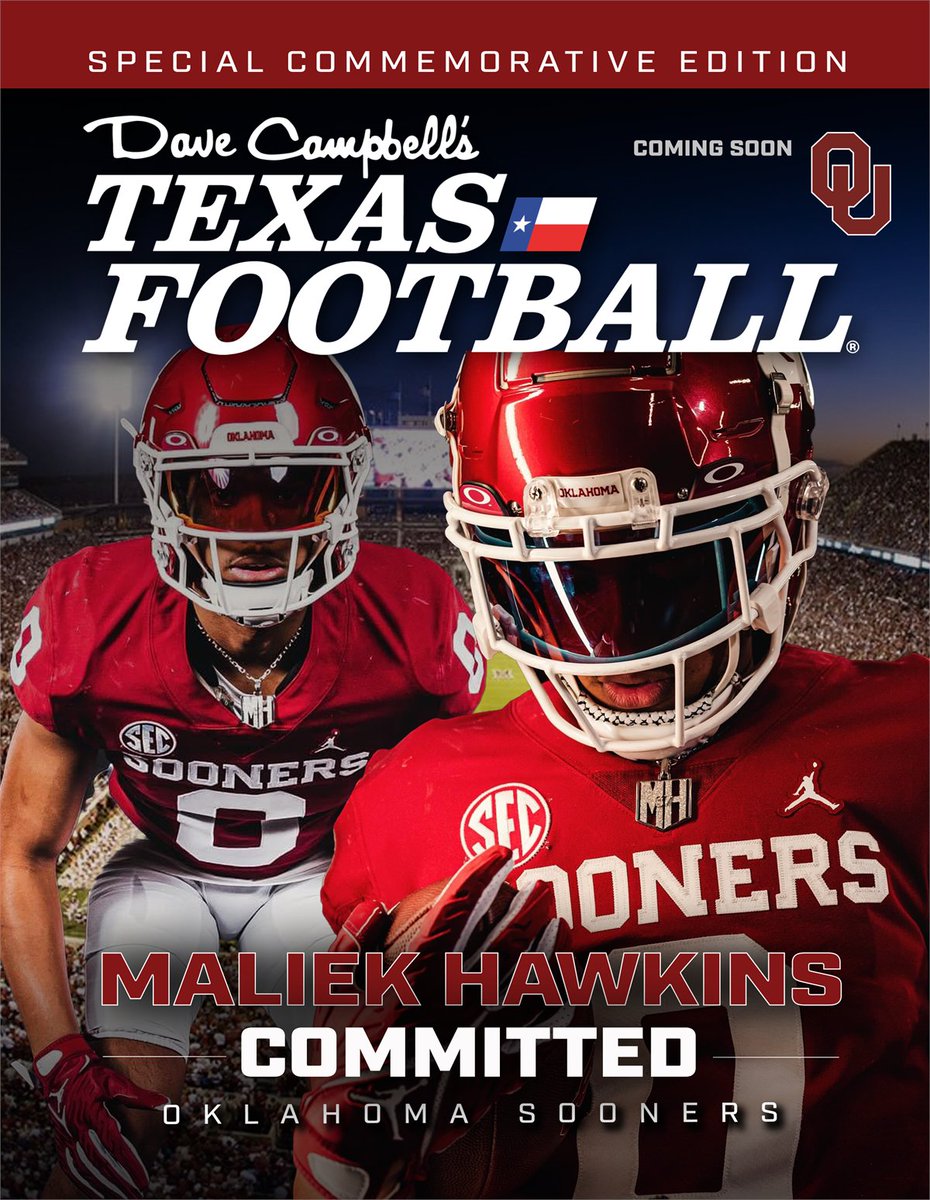 🚨BREAKING🚨 Oklahoma Legacy DB Maliek Hawkins Commits to Sooners Watch the moment 👇 texasfootball.com/article/2024/0… @MaliekHawkins37 | @EHSMavsFB | @OU_Football | #OUDNA #BoomerSooner | 🔌 @GPowersScout