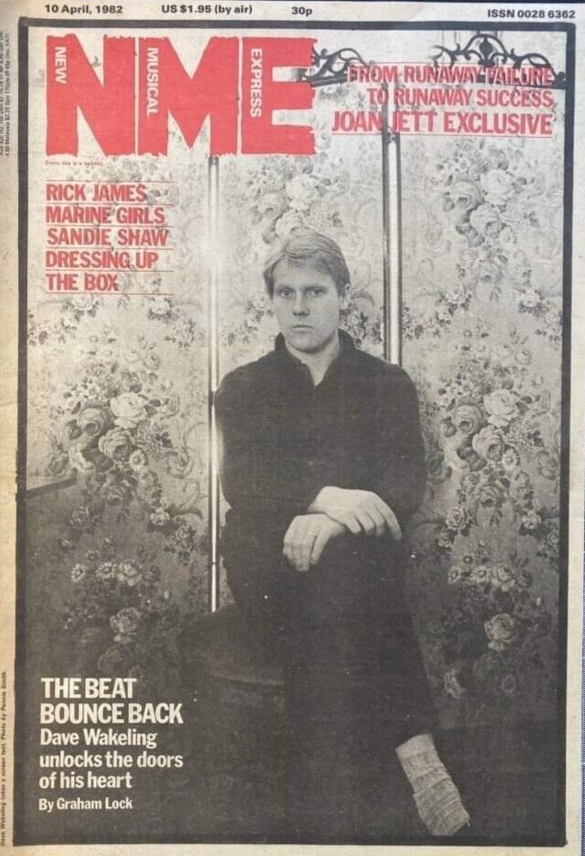 Wakeling Wednesday Flashback @dave_wakeling Happy 42nd anniversary! Dave on the cover of NME, opening the 'Doors of our Hearts' April 10th 1982