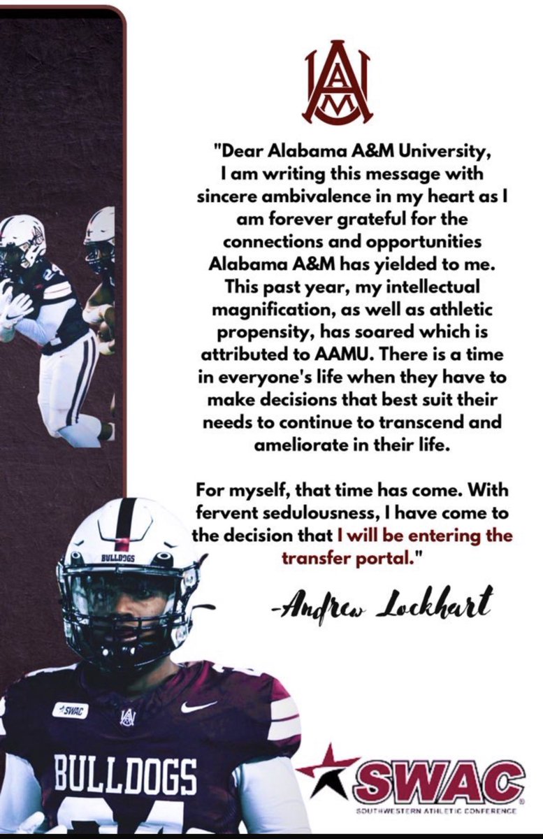 AndrewLockhartt's tweet photo. I have entered my name into the transfer portal as an D1 Running Back/Cornerback with 4 years of eligibility DM me or call me at 248-750-7709 for Film https://t.co/8Y30SwqOPz