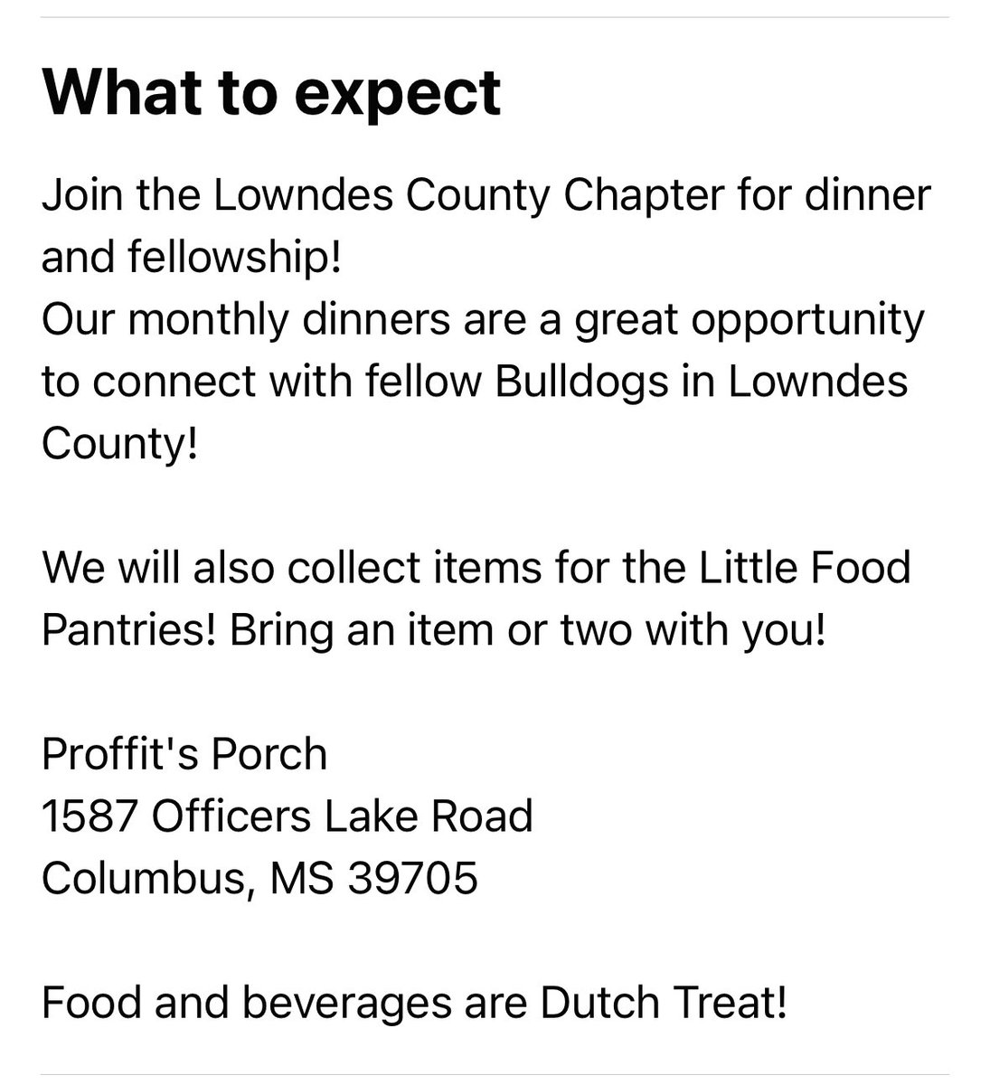 MsuLowndes's tweet photo. Next Thursday 4/18 join us for dinner. https://t.co/1Oy3MeJfPZ