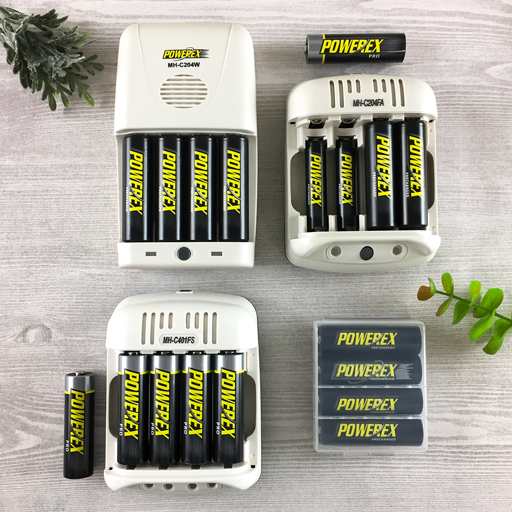 Charge 4 AA/AAA w/any of our #Powerex compact chargers. They're small & easy to carry while traveling or take them on the road. The MH-C401FS charges 1-4 AA in 2 hrs, the MH-C204FA charges 2 or 4 AA in 2-4 hrs, & the MH-C204W charges 2 or 4 AA in 1-2 hrs. mahaenergy.com/4-cell-compact…