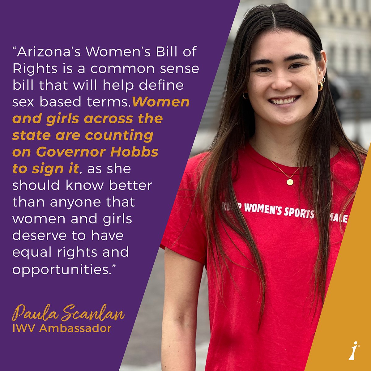 📢 @paulayscanlan is right: The #WomensBillofRights is a common sense bill that will help define sex-based terms! 🚺🚹 Tell @governorhobbs to sign the #WBOR to #StandWithWomen ⬇️
iwnetwork.com/actions/govern…