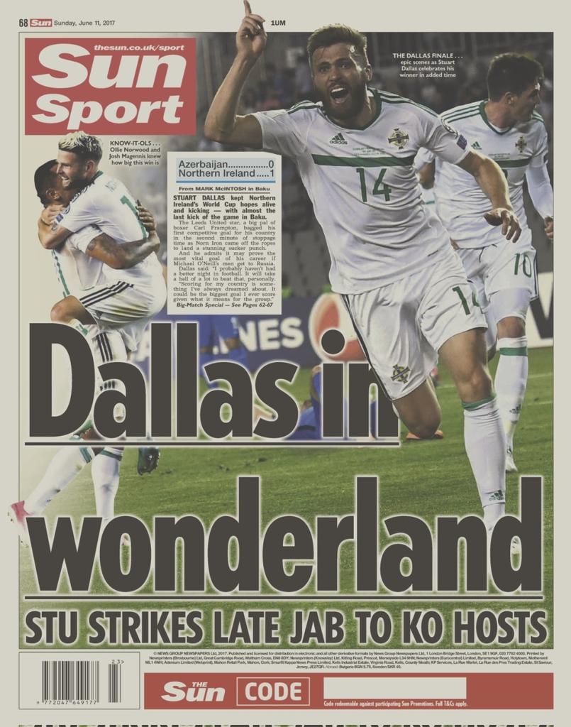 Sad day for all NI and Leeds fans as Stuart Dallas is forced to retire. A fairytale career from Cough United to Leeds United and Euro 2016, with lots in between. Humble lad from start to finish, few were more proud to wear the NI shirt. I'll never forget that night in Azerbaijan