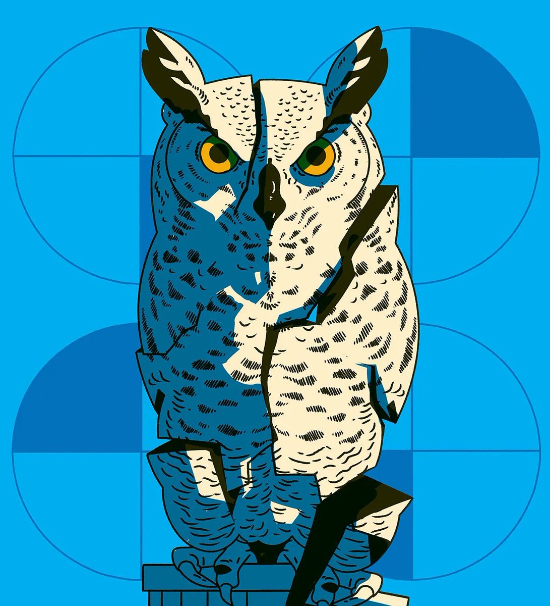 The owl of Minerva flies only at dusk - amazing art by <a href="/AN_illo/">Alexander Naughton</a> for this piece on the perils of taking IQ research too seriously