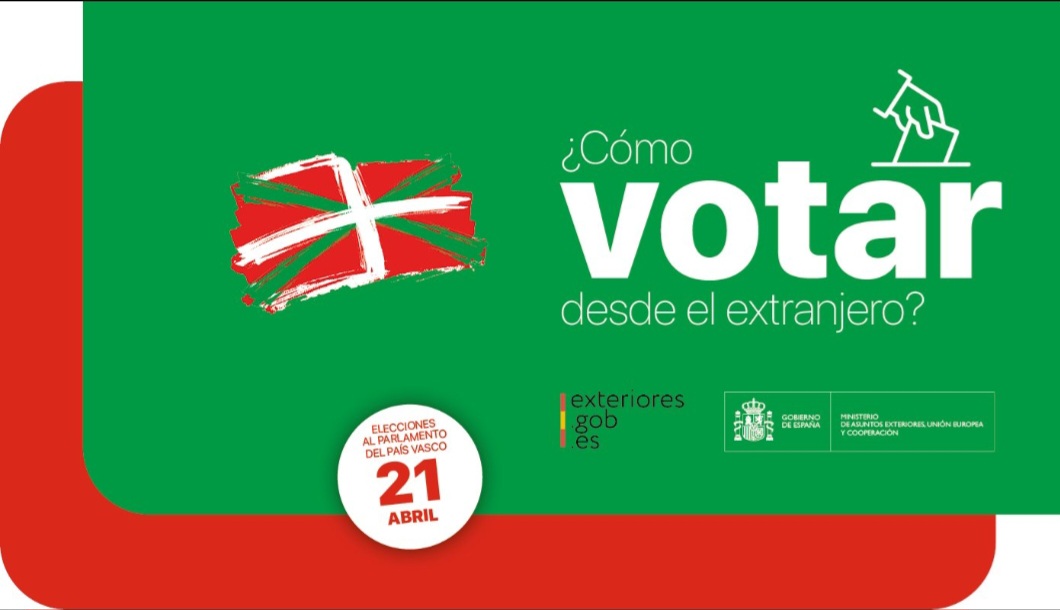 #VotoCERA: si eres 🇪🇦 residente en 🇵🇹 (circunscripción #CGLisboa) con derecho a voto 🗳 en las #EleccionesAutonómicas #PaísVasco2024 del #21A: 🔸️#VotoPorCorreo hasta el 16 abril 🔸️#VotoEnUrna del 13 al 18 abril Más ℹ️ en bit.ly/48C5E1u