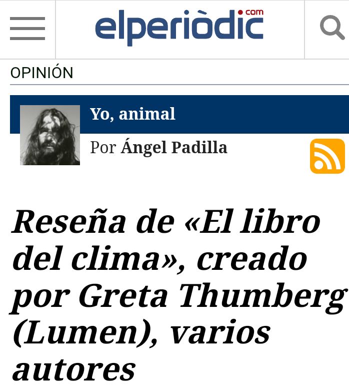 Magnífico artículo de #opinión del poeta antiespecista Ángel Padilla en .<a href="/elperiodic/">elperiodic.com</a> respecto a la #urgenciaclimática y en defensa del fácil #veganismo por coherencia:

elperiodic.com/opinion/yo-ani…