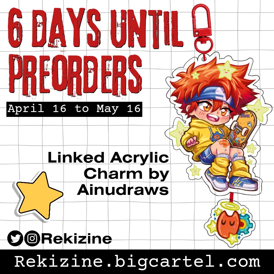 ⭐️ 6 DAYS ⭐️ We have less than a week til preorders and still so much to share! Next up, this absolutely adorable linked/dangle charm by @ainudraws! You don't wanna miss it! 💥