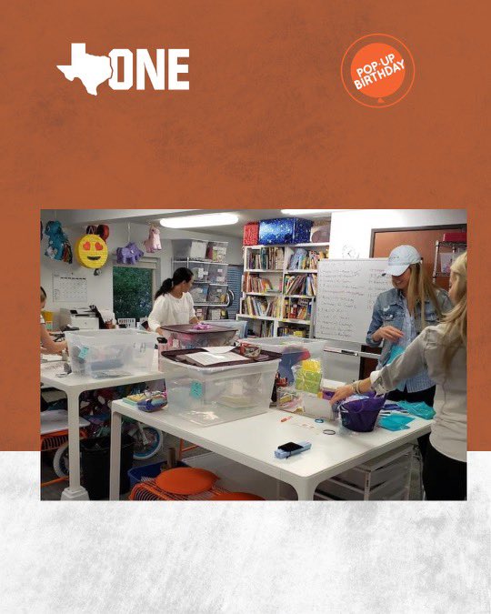 Proud to partner with @pop_up_birthday to provide joy, hope, and normalcy to children in foster care through a personalized birthday experience. To support visit, https:// bit.ly/3076Kee @TexasOneFund