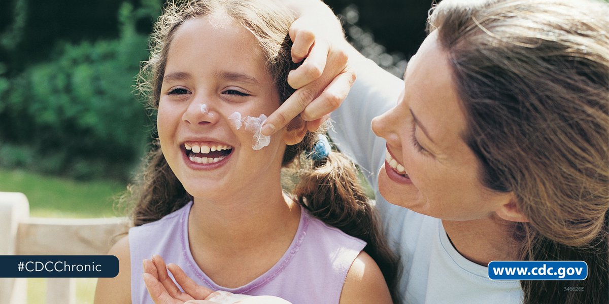 Sun today, danger tomorrow? Chronic skin damage from the sun can lead to cancer. Practice sun safety by using a broad-spectrum sunscreen, hats, and sunglasses. #CDCChronic #CDCHealthySpring