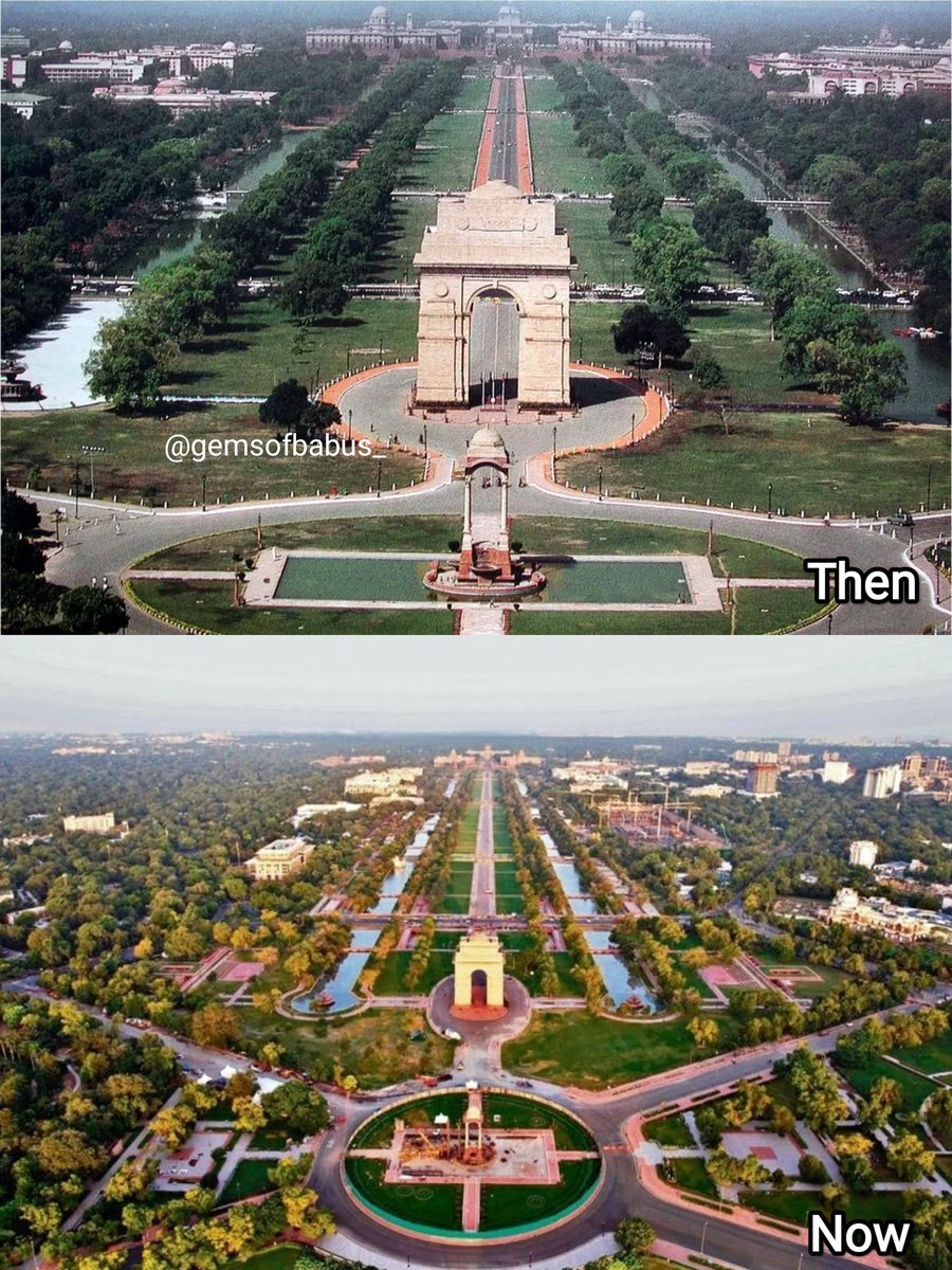 Transformation of Kartavyapath, famed for hosting Presidential Palace, and the Iconic Republic Day Parade.

📸- @gemsofbabus_