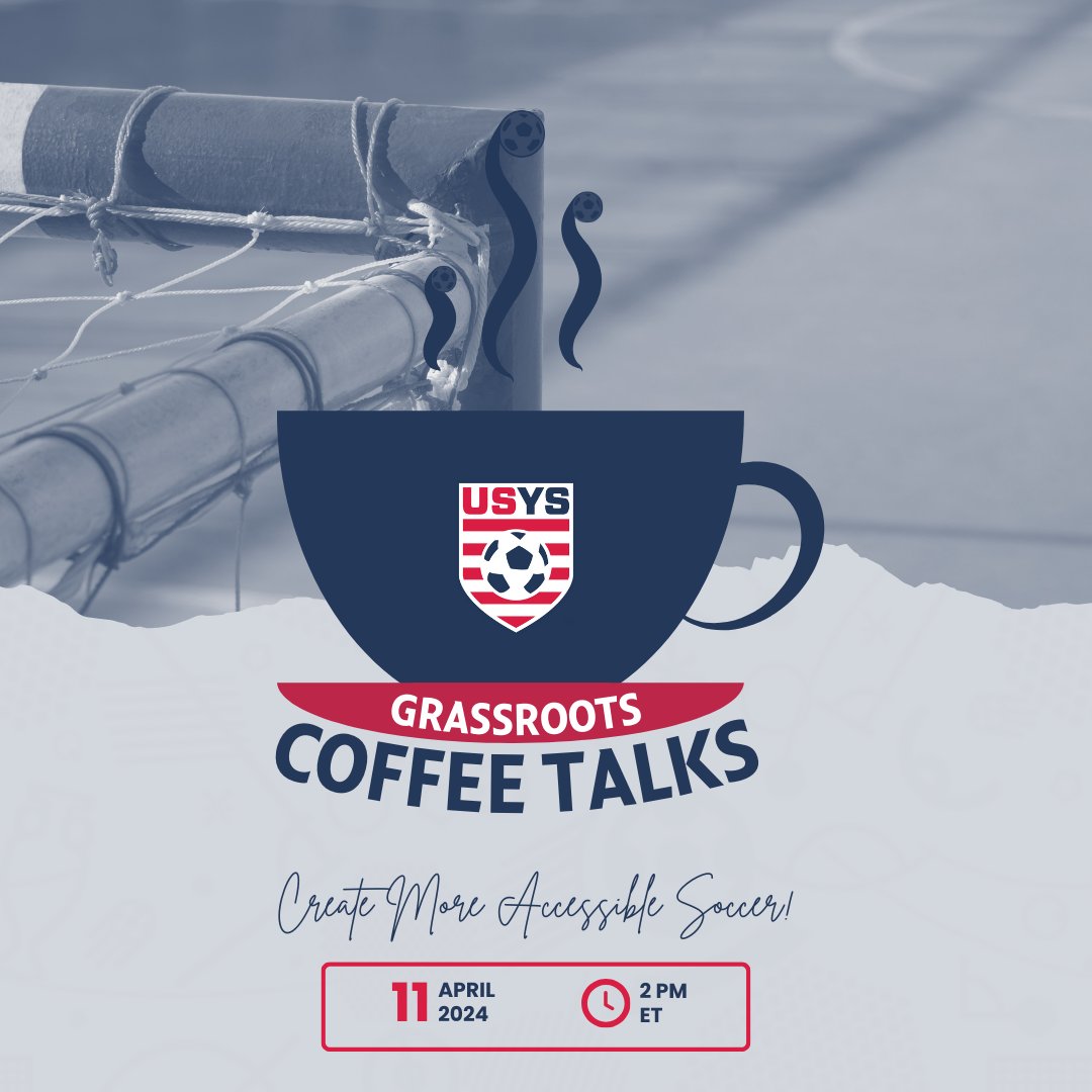Join 𝘾𝙤𝙛𝙛𝙚𝙚 𝙏𝙖𝙡𝙠𝙨 tomorrow with guest speaker, Travis Winn, who will share information on building street soccer pitches and creating a more accessible game. ⚽️☕️ Register now ➡️ bit.ly/433q6Ye