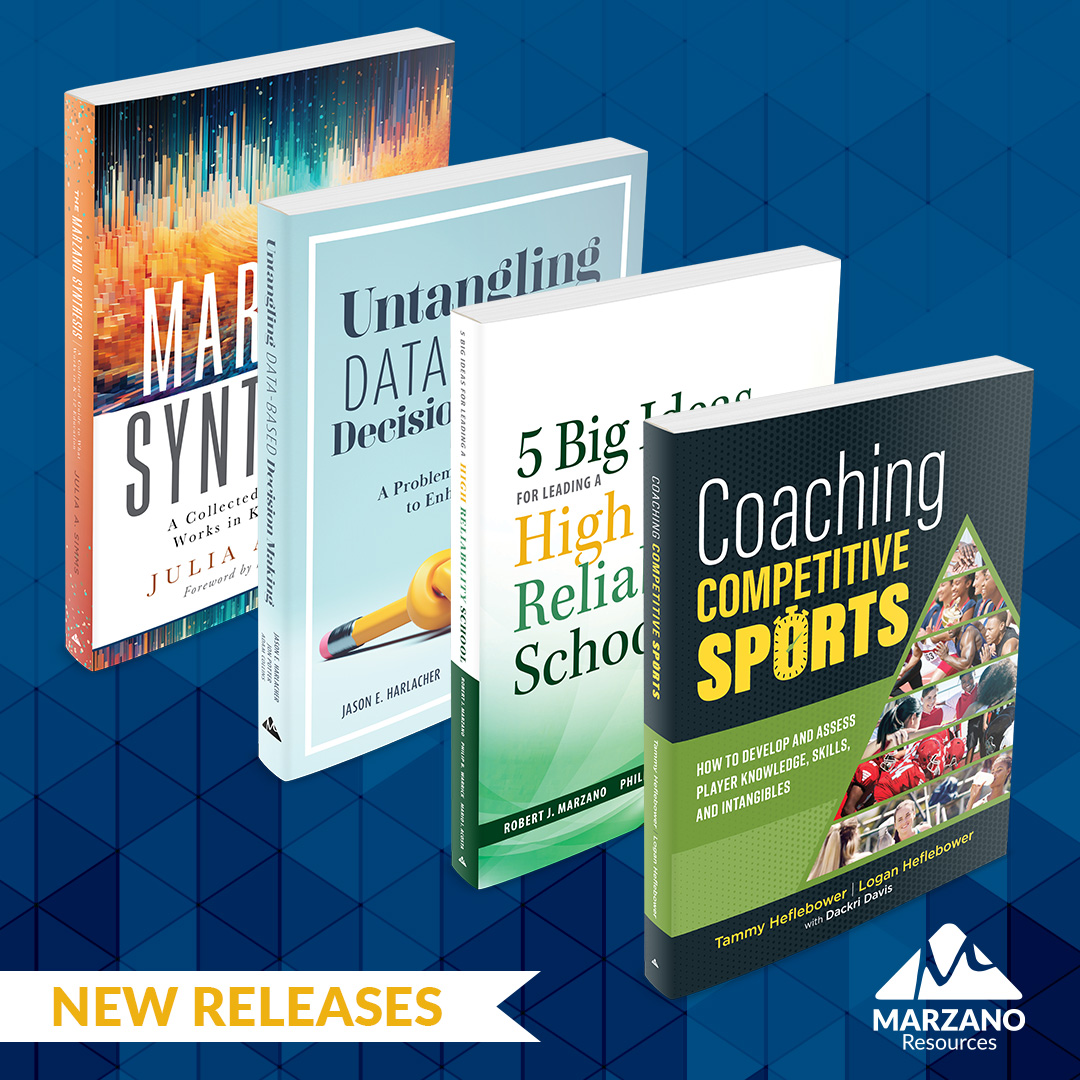 📘 Discover our latest books! From improving coaching methods to transforming school leadership, making informed decisions, and key teaching strategies, find it all at Marzano Resources. Your next great read awaits! 🔗bit.ly/3ENtJWH #MarzanoBooks 📚✨