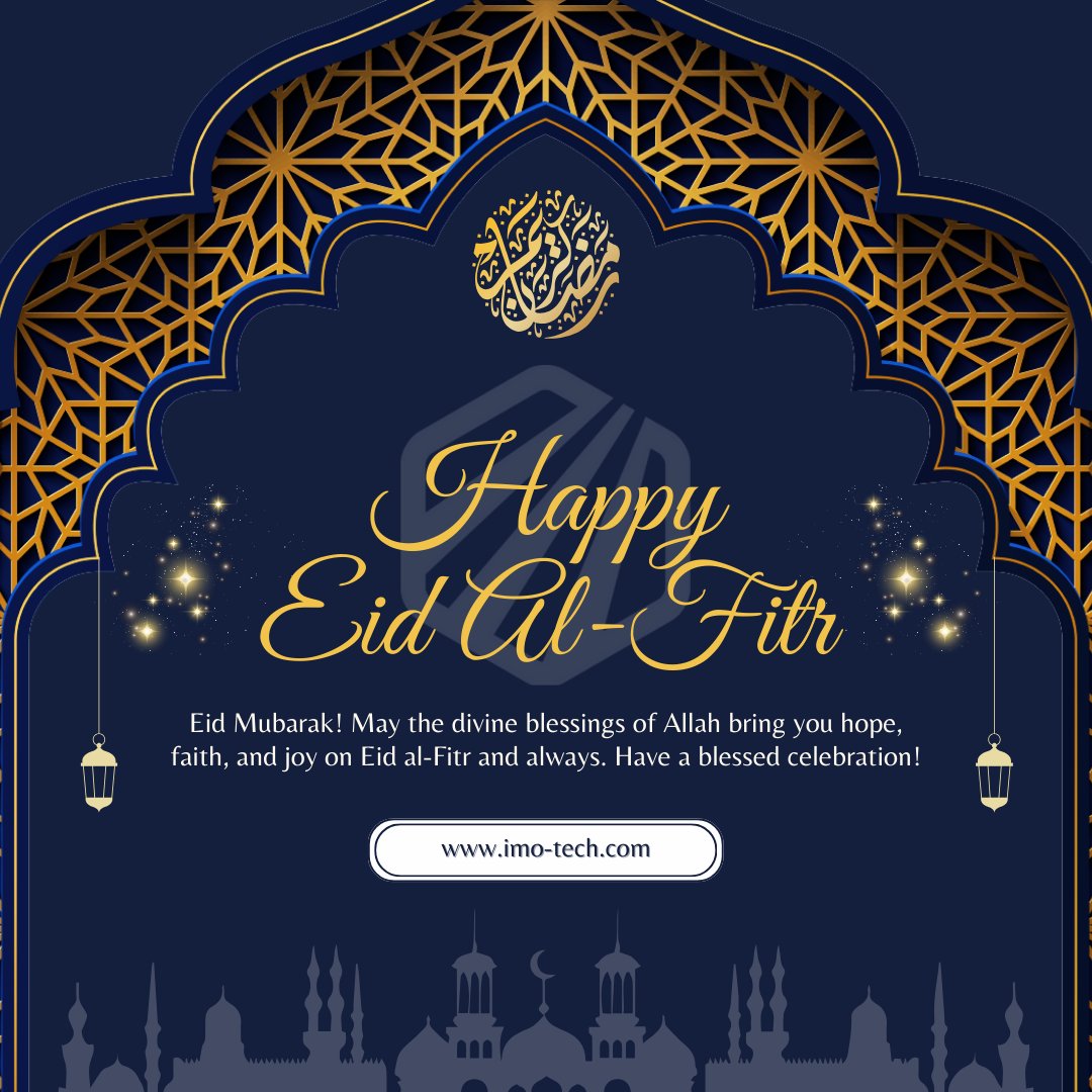 tech_imo's tweet image. Eid Mubarak from the IMO Tech Solutions family! ✨ May this joyous occasion bring peace, prosperity, and happiness to you and your loved ones. Wishing you and your loved ones a blessed Eid filled with love, laughter, and cherished moments! #EidMubarak #Celebration #IMOTech