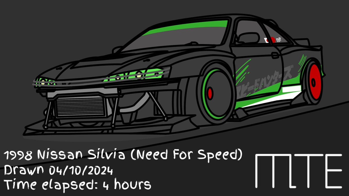 Drew the funky car from that one need for speed trailer because I was bored