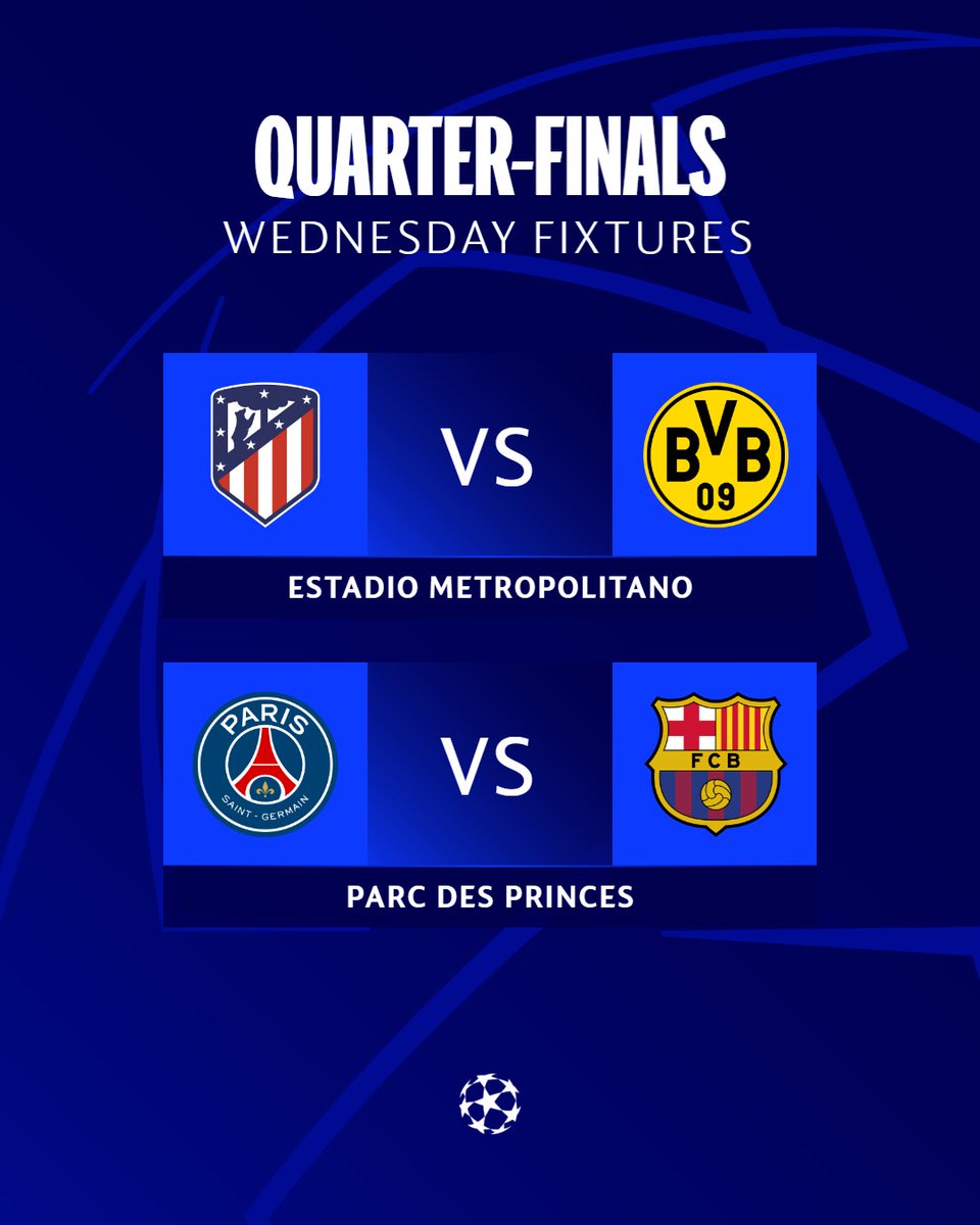 Which game are you watching tonight? I'm thinking PSG v Barça will be high drama... #UEFAChampionsLeague