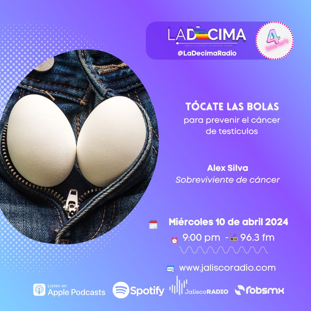 ¡No te pierdas nuestro próximo episodio especial! 🎙️💜 Este miércoles, nos acompaña Alex Silva (@alexsilvamx) un  sobreviviente de cáncer de testículo para compartir su  historia y consejos vitales para la prevención. 🎗️ Aprende, conéctate y atiende tu la salud.