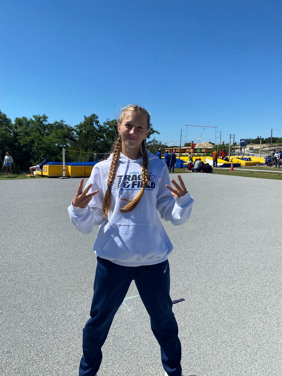 Janey got 3rd in High Jump! Advancing to Regionals!!! @cscougarsports