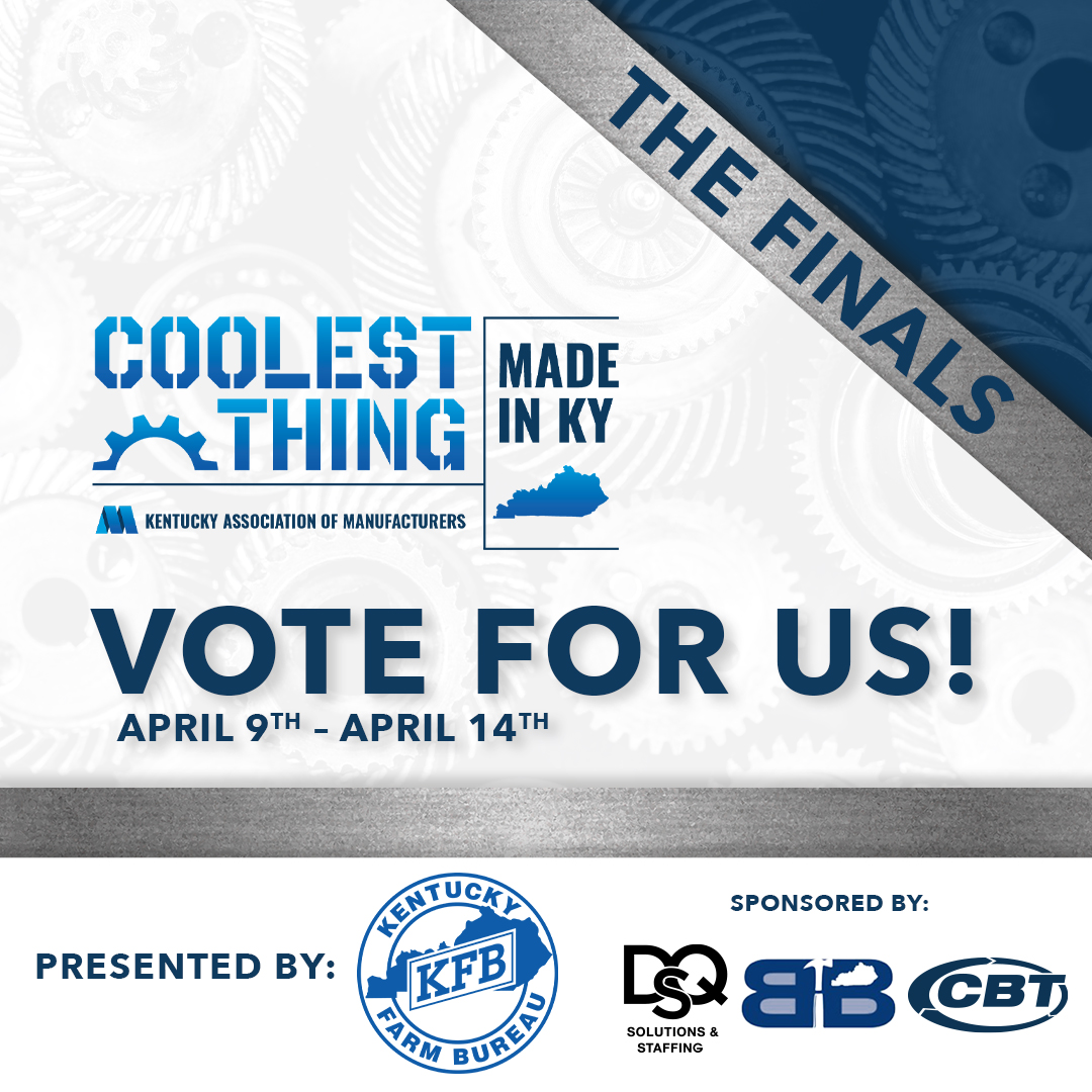 Our bats have been voted into the finals of the Coolest Thing Made In Kentucky tournament being ran by the Kentucky Association of Manufacturers! Voting for the final round is live now and runs through April 14th. Help us bring it home! Vote here: coolestthingky.com/cast-your-vote