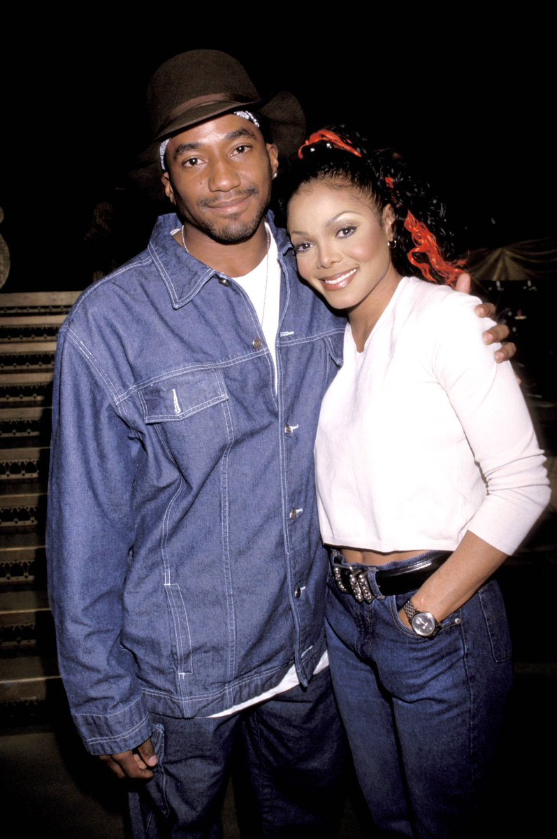 janet jackson and q-tip at the velvet rope tour, 1998