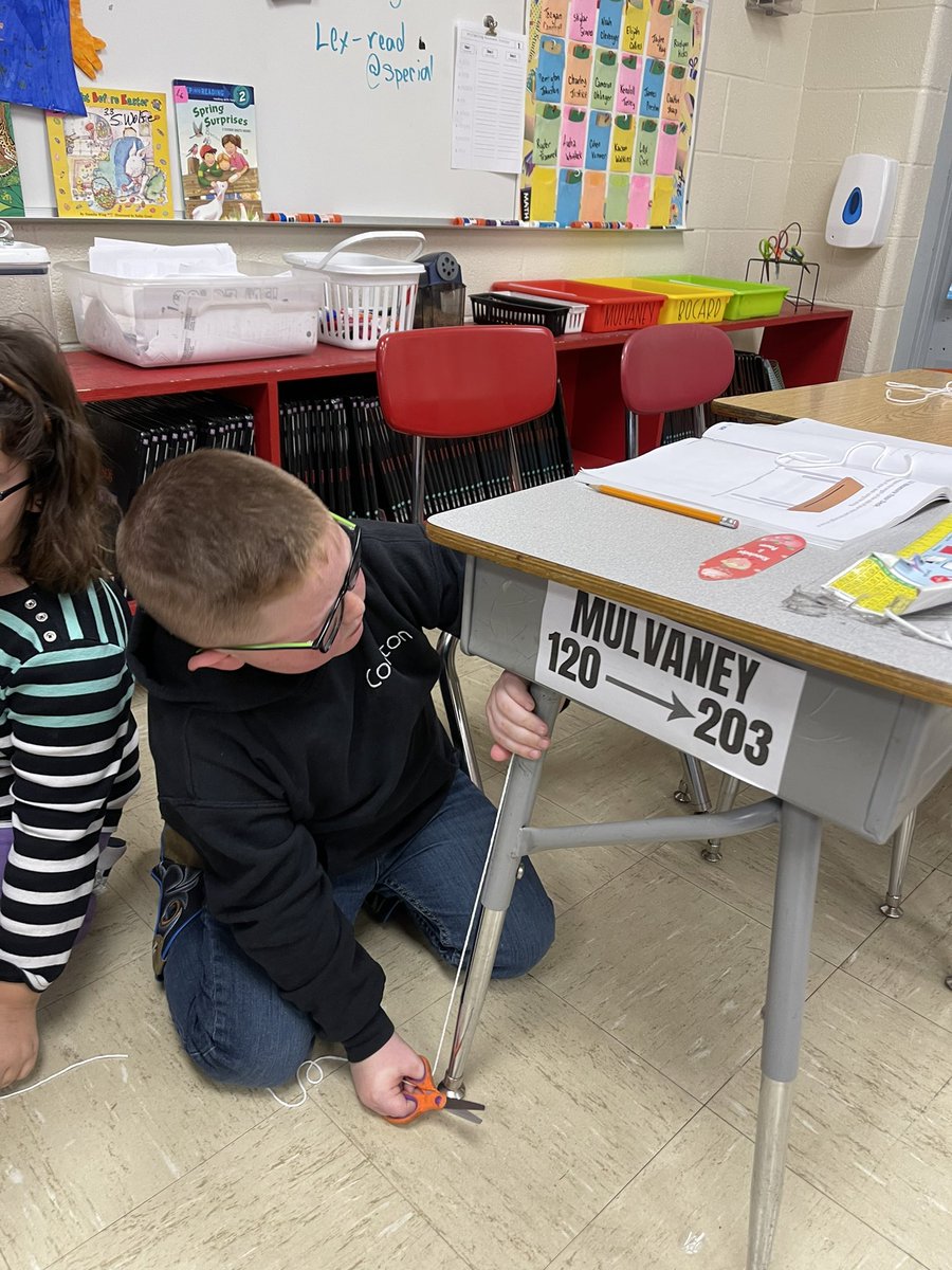 thirdday82's tweet photo. 1st grade using string to identify shorter or longer. @IllustrateMath @Janice_Marcum @cannonsburgelem https://t.co/ID6yw2Jkka