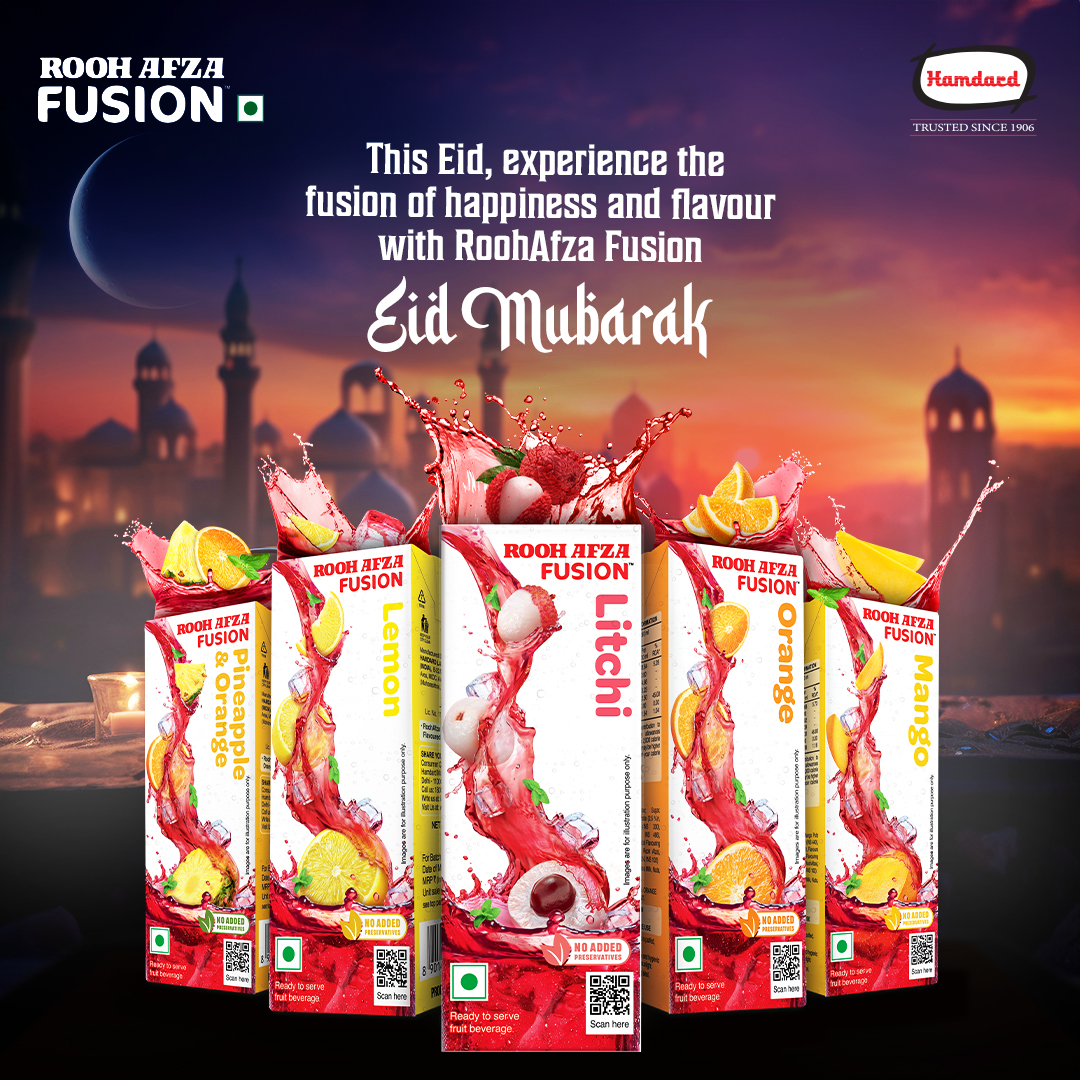 levate your gatherings with the perfect blend of flavour and refreshment with RoohAfza Fusion Juices.
Eid Mubarak!✨

#EidMubarak #happyeid #Eid2024 #Celebration #RoohAfzaFusion #Topical #FusionJuices