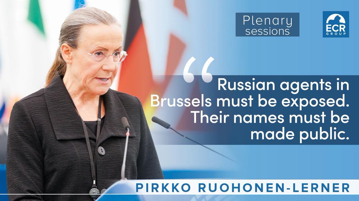 'Russia is trying to influence European policy to undermine support from the EU and its Member States to Ukraine and its people. Russia approaching MEPs and offering them bribes to promote Russian propaganda is extremely serious.' 📣 @PirkkoRL MEP in #EPlenary