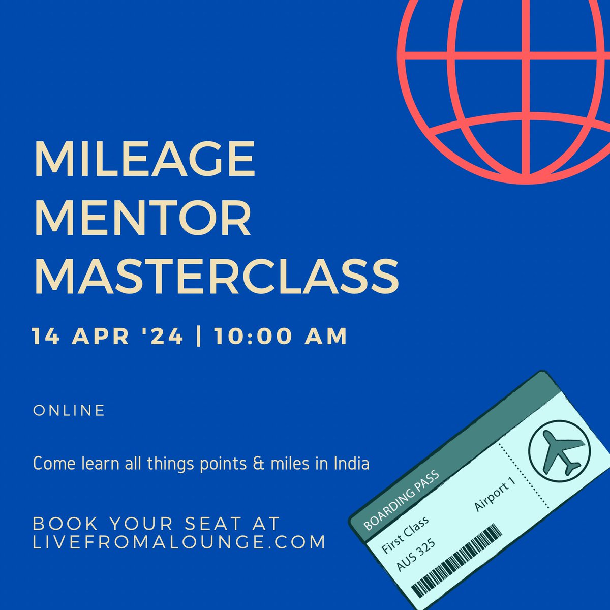 The Mileage Mentor MasterClass is back this weekend (April 14, 2024), in the online format. Join from anywhere. Sign up here 👇 livefromalounge.com/mileage-mentor…