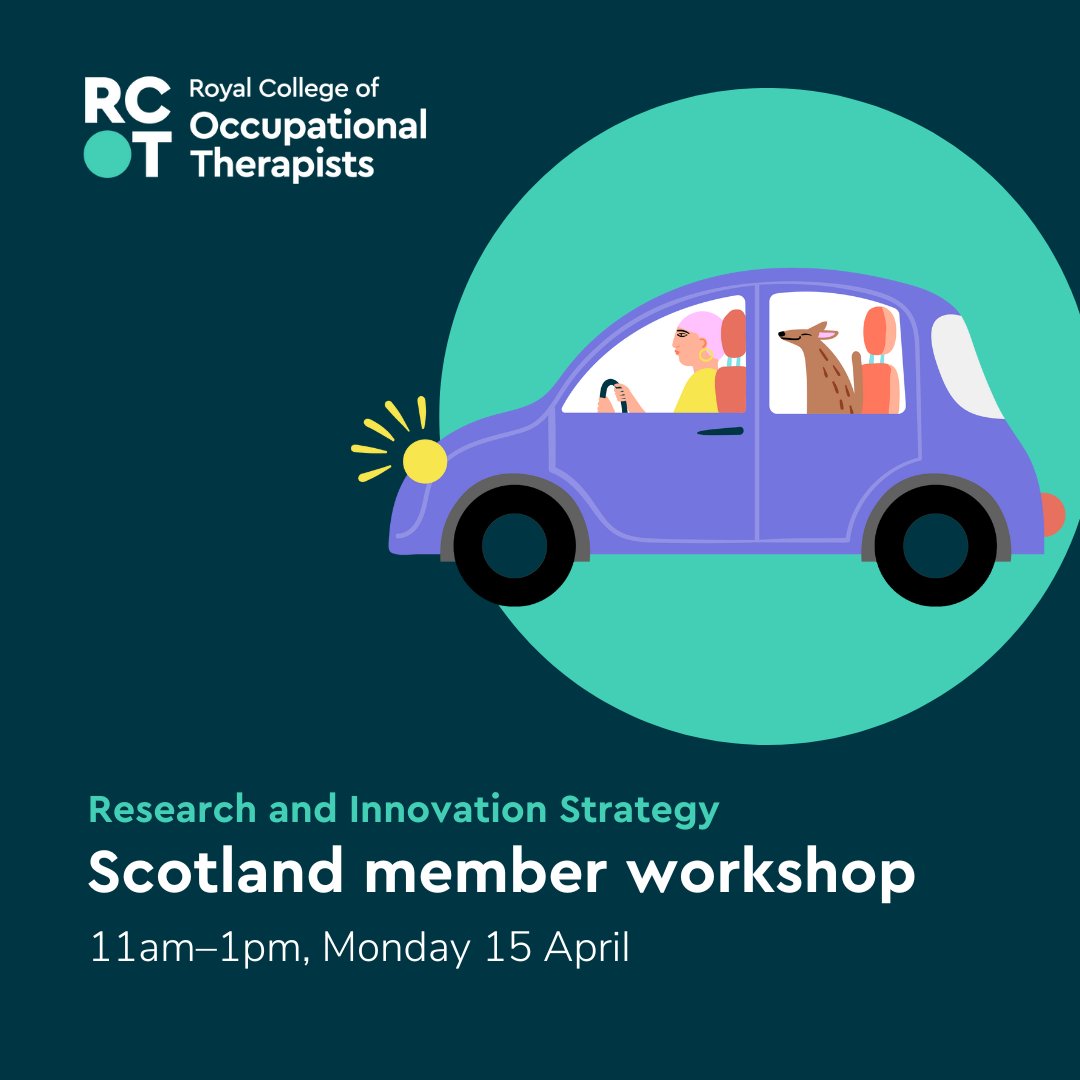 Join us at a workshop and help shape our Research and Innovation Strategy. ✨ 🗓️ Scotland members, join us on Monday 15 April: loom.ly/RDiOpT0 @RCOTScotWest @RCOTScotEastern @RCOTScotNorth @RCOT_PolicySco