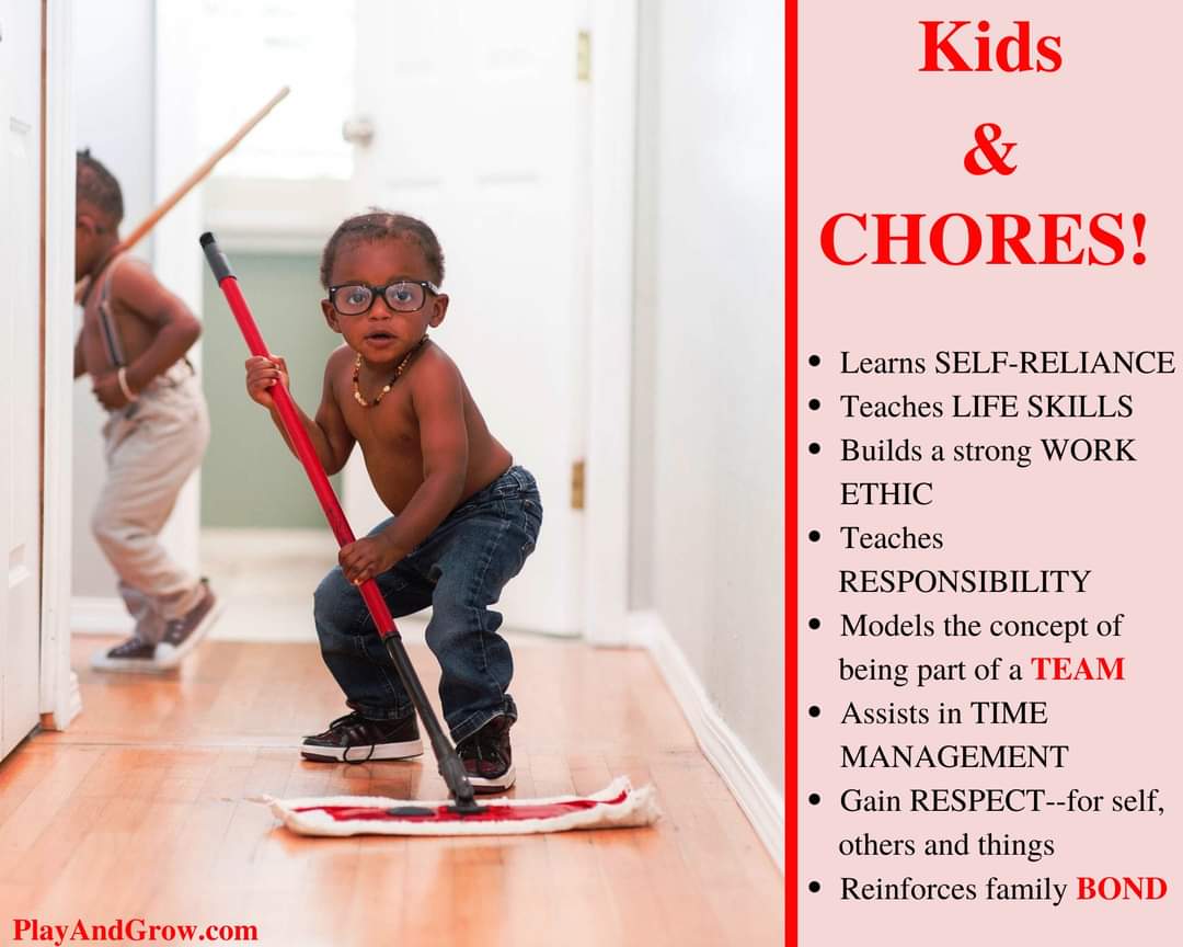 2 Studies show kiddos who do have a set of chores have * higher self-esteem * more responsible, * better able to deal with frustration/delayed gratification Which means they typically have greater success in in school! #FamilyLife #FamilyActivities #MomLife #DadLife #parenting