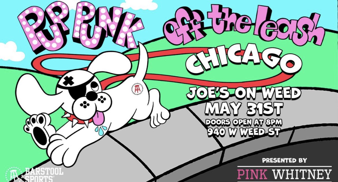 Pup Punk Chicago tickets are on sale now! Pup Punk is coming to Joe’s on Weed May 31st, tickets on sale in bio and at puppunkrawx.com. Limited quantity available