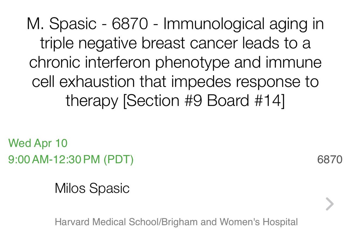 🟩🟩🟩#AACR24🟩🟩🟩 Not too late to catch Dr Spasic’s poster on Aging and Breast Cancer Grateful to ⁦@AACR⁩ ⁦@VictoriasSecret⁩ and ⁦@Pelotonia⁩ for their support of this work