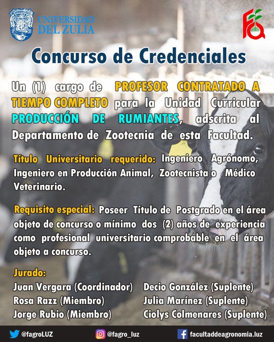 Te invitamos a formar parte de la Comunidad de @fagro_luz con nuestros concursos de credenciales, con opción para introducir tus credenciales hasta el 23 de abril. Anímate! 🙏💚 Mayor información al teléfono +58 4125777769
