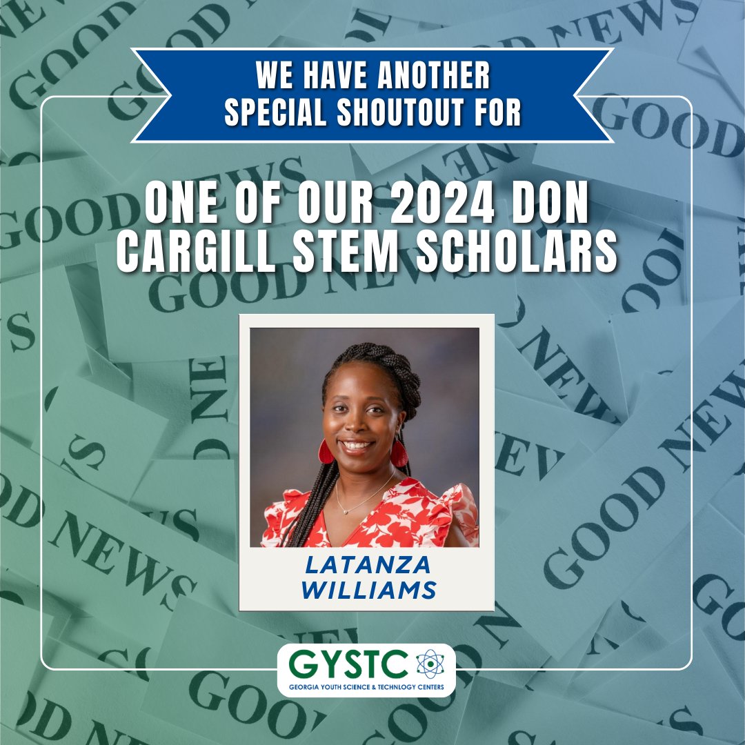 GYSTC (@gystc) on Twitter photo Another HUGE shoutout to one of our 2024 Don Cargill STEM Scholars that has recently made headlines!
Mrs. Latanza Williams, Lincoln County, is one of the NEED Project’s Bob Thompson Excellence in Energy Education Awardees! Another HUGE shoutout to one of our 2024 Don Cargill STEM Scholars that has recently made headlines!
Mrs. Latanza Williams, Lincoln County, is one of the NEED Project’s Bob Thompson Excellence in Energy Education Awardees!