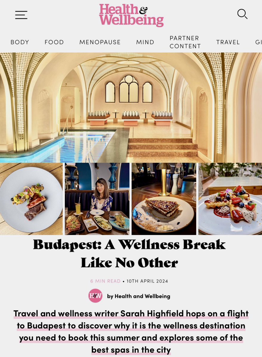 Very excited to share my latest travel feature on Budapest for Health & Wellbeing (@healthwell_uk). 

healthwellbeing.com/looking-for-th…

#traveljournalist #travelwriter #budapest #whotelbudapest #awayspabudapest #szimplybudapest