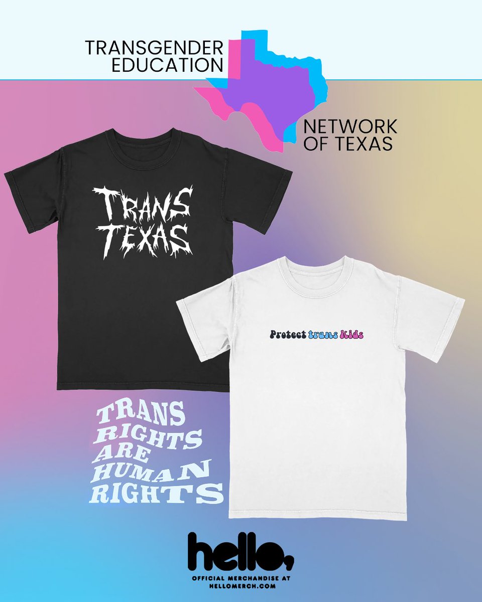 🌟NEW STORE🌟 Welcome @TransTexas to hello fam by pre-ordering their merch! hellomerch.com/collections/tr…
