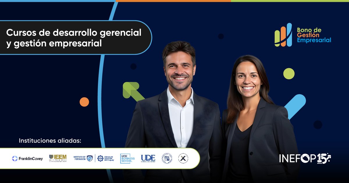 #Empresas 👉 El “Bono de gestión empresarial” es un instrumento de #INEFOP que busca apoyar el fortalecimiento de las empresas a través del cofinanciamiento de cursos para medios y altos mandos en temáticas de desarrollo gerencial y gestión empresarial. 💼🚀 Más info ➡️…